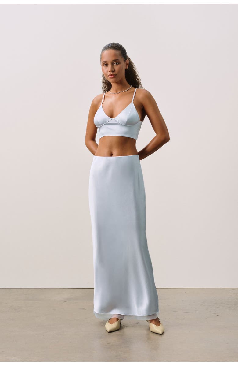 NAKED CASHMERE Silk Bralette, Alternate, color, Cloud