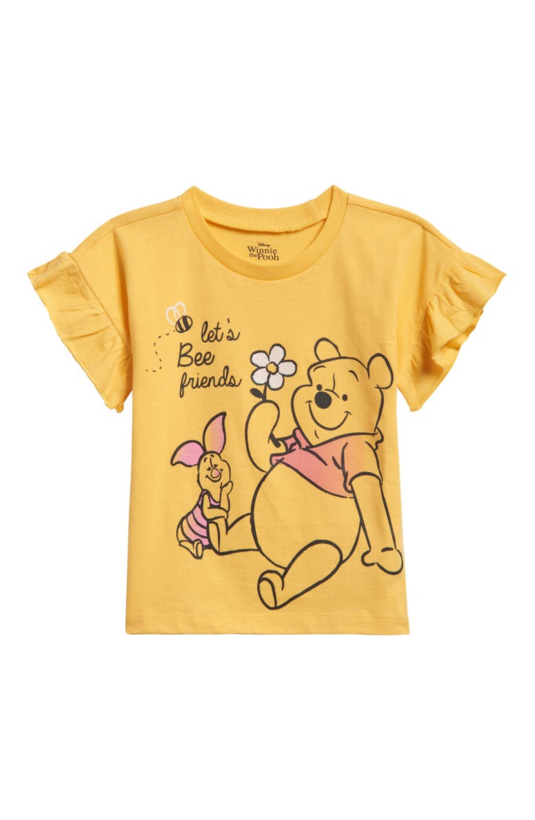 Disney T-Shirt & Bike Shorts Set, Alternate, color, Winnie The Pooh Yellow