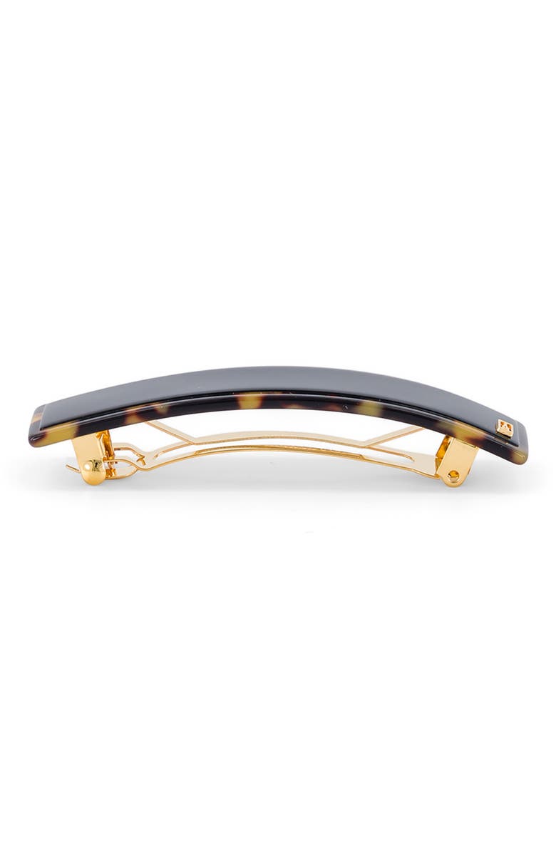 Alexandre de Paris Notre Dame Acetate Barette, Alternate, color, Black Tortoiseshell