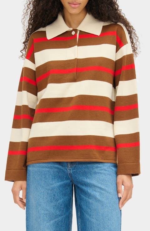 Ester Striped Polo Sweater