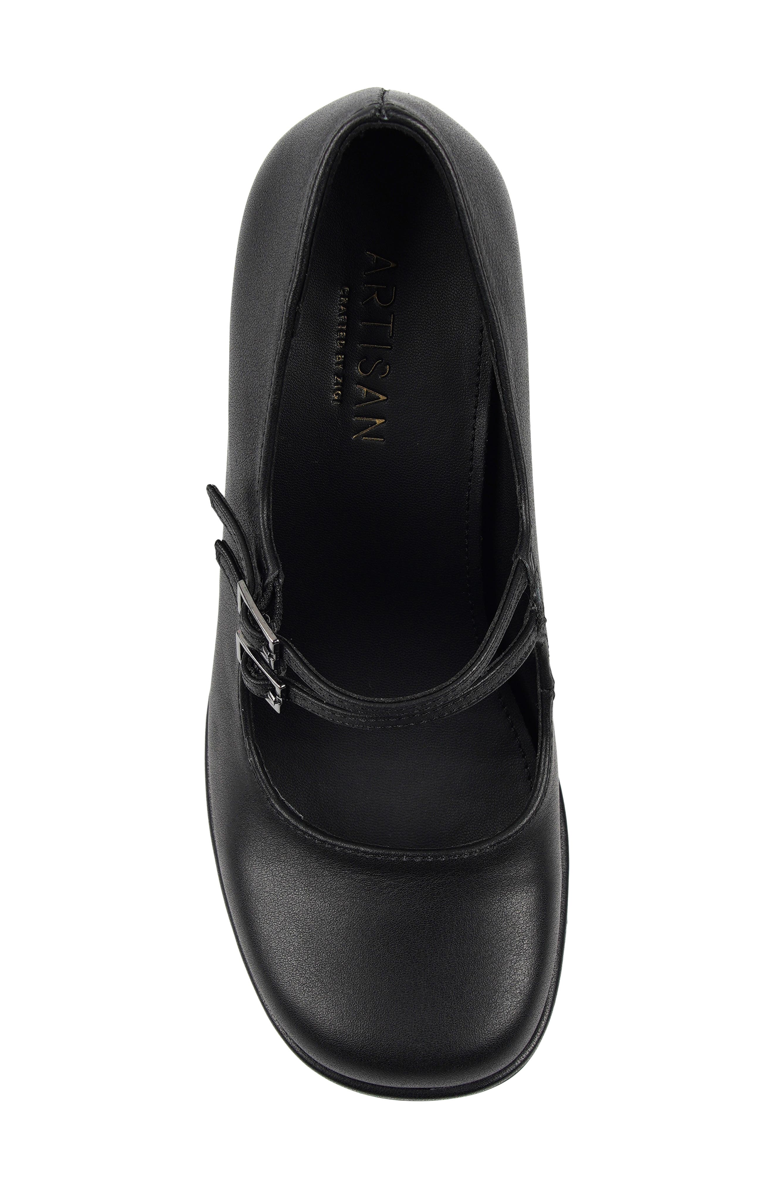 Artisan Crafted By Zigi Lazio Mary Jane Pump, Alternate, color, Black Leather