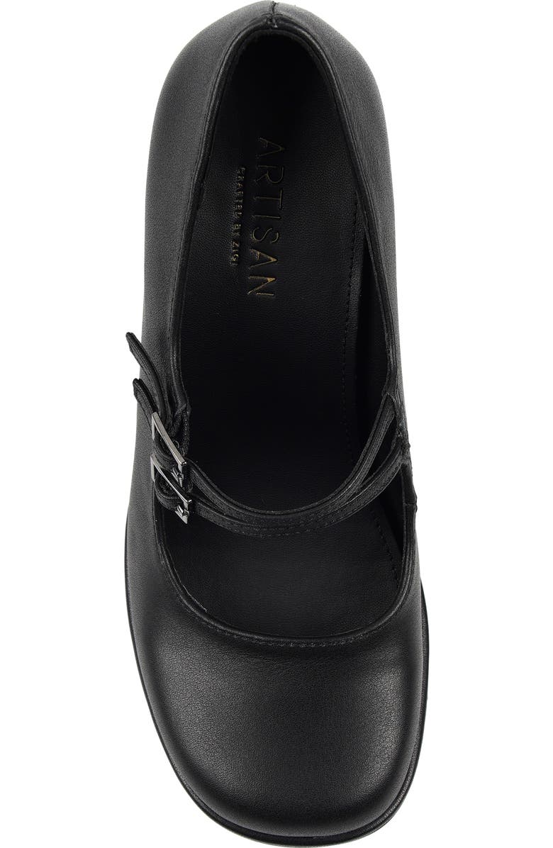 Artisan Crafted By Zigi Lazio Mary Jane Pump, Alternate, color, Black Leather