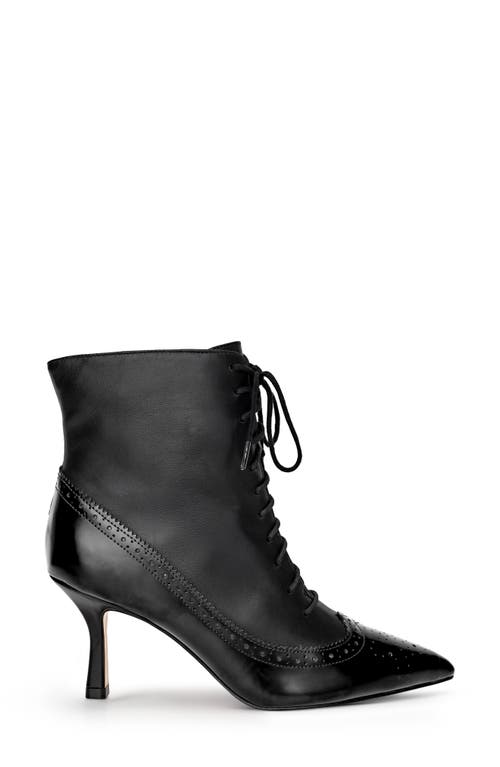 L'agence Fayette Lace-up Bootie In Black