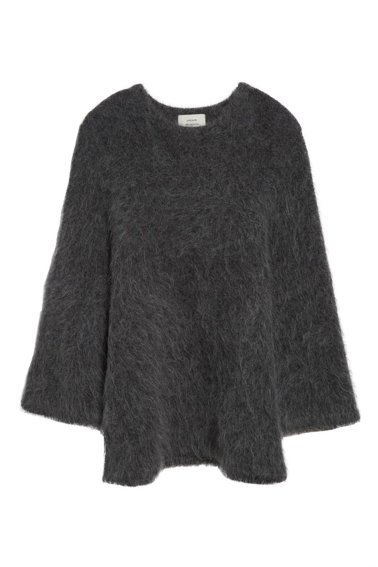 Mae Alpaca Blend Sweater, Alternate, color, ANTHRACITE MELANGE