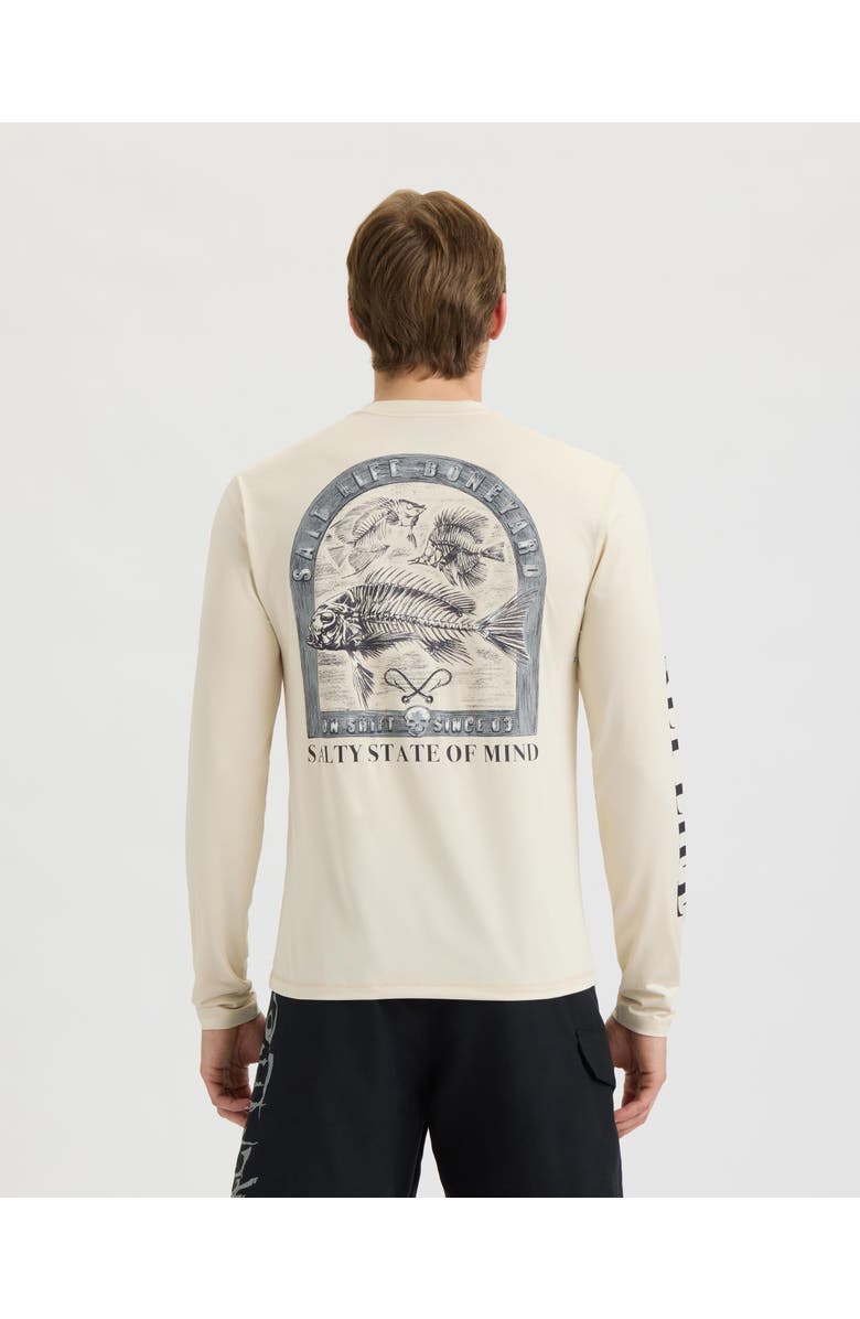 Salt Life Boneyard Long Sleeve SLX Performance Tee, Alternate, color, Chalk
