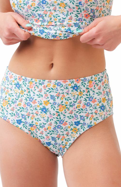 Lime Ricki Swimwear High-waist Bottom In Calico