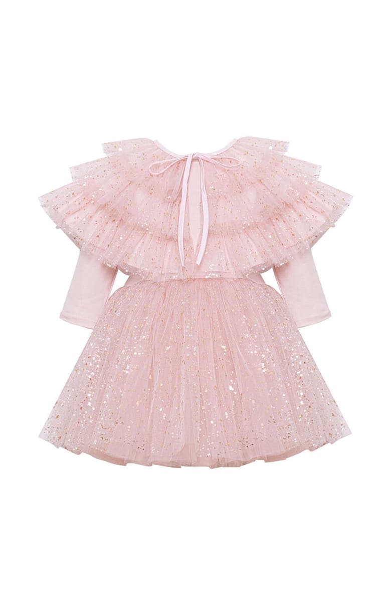 Mini Celebrities Sparkle Tulle Dress Set, Alternate, color, Pink Sparkle