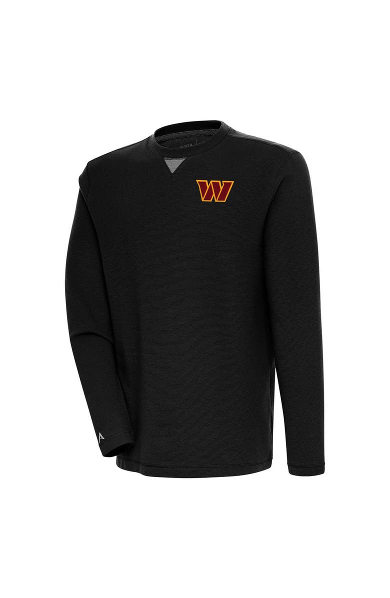 ANTIGUA Men's Antigua  Black Washington Commanders Flier Bunker Pullover Sweatshirt, Alternate, color, 