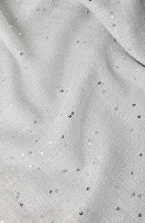 Brunello Cucinelli Sequin-embellished Cashmere-blend Scarf In Metallic