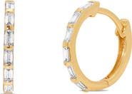 Sara Weinstock Dujour Baguette Diamond Hoop Earrings