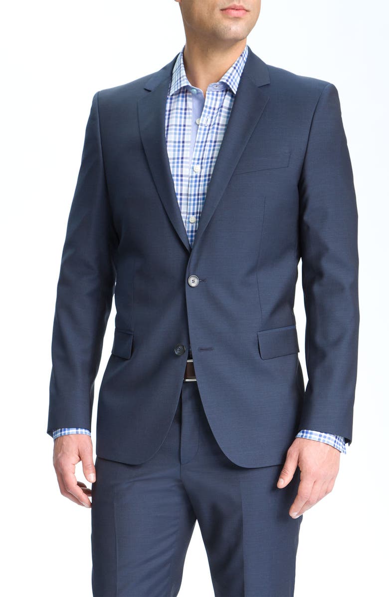 BOSS HUGO 'Astro Hill' Blue Wool Suit, Main, color, 