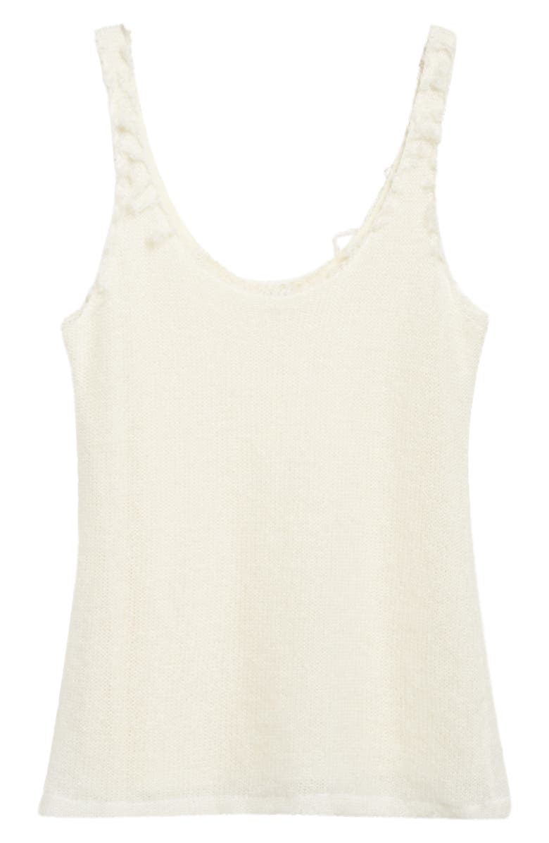 TOTEME Distressed Mohair & Wool Blend Sweater Tank, Alternate, color, Off-White