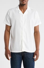 T.R. PREMIUM Modern Fit Textured Camp Shirt