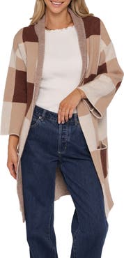 Petal & Pup Ecoya Check Longline Cardigan