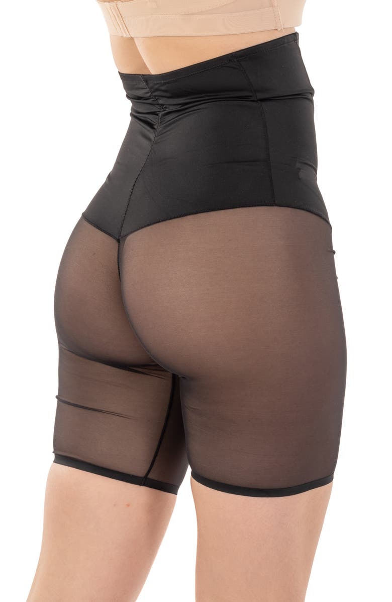 BODY BEAUTIFUL Extra High Waist Shaper with Targeted Double Front Panel, Alternate, color, Black