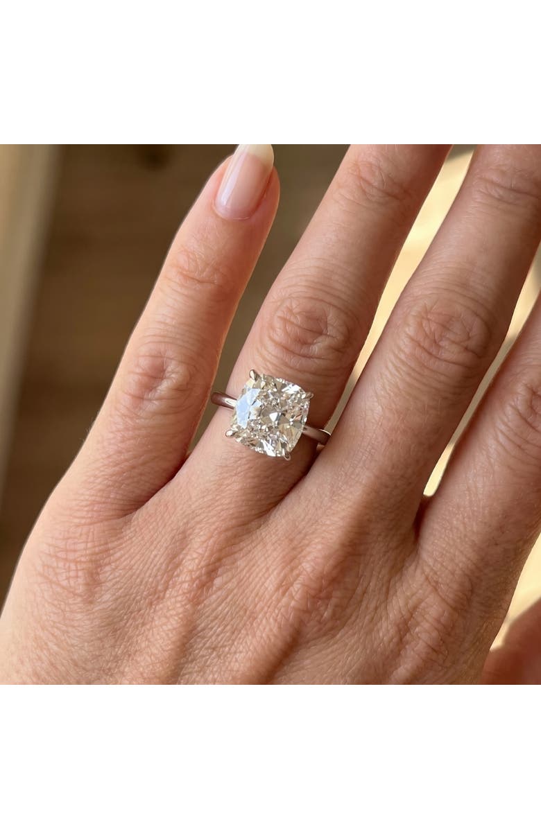 Bliss Diamond 4.39CT Cushion Diamond GIA Certified Solitaire Engagement Ring 14k Gold, Alternate, color, 14K White Gold