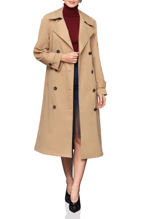 Avec Les Filles Oversize Lightweight Trench Coat In Brown