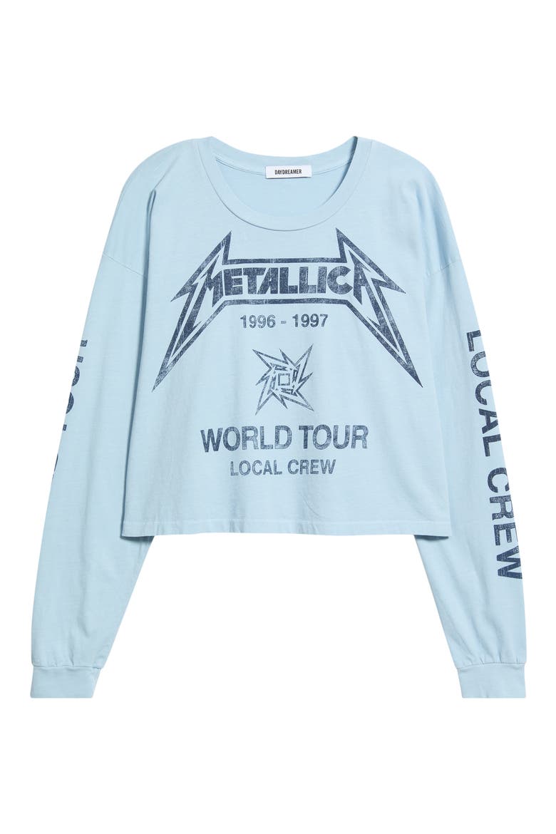 Metallica World Tour Long Sleeve Graphic Tee, Alternate, color, POWDER BLUE