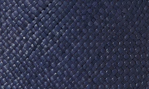 Brixton Lopez Panama Straw Bucket Hat In Navy