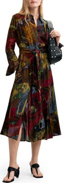Desigual Printed Long Sleeve Shirt Dress