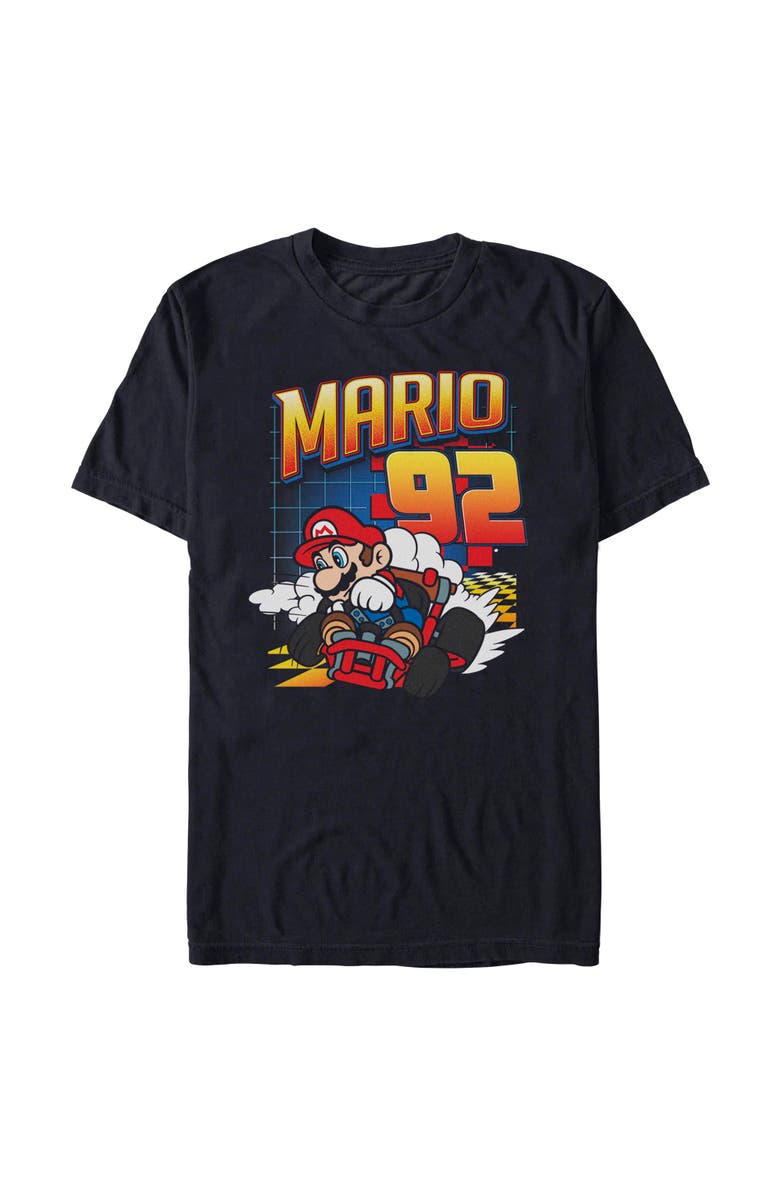 NINTENDO Men's Nintendo Mario Kart '92  Graphic T-Shirt, Alternate, color, Black