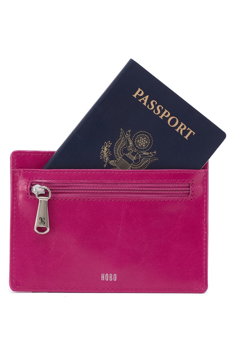 Euro Slide Credit Card Case Holder, Alternate, color, CACTUS FLOWER