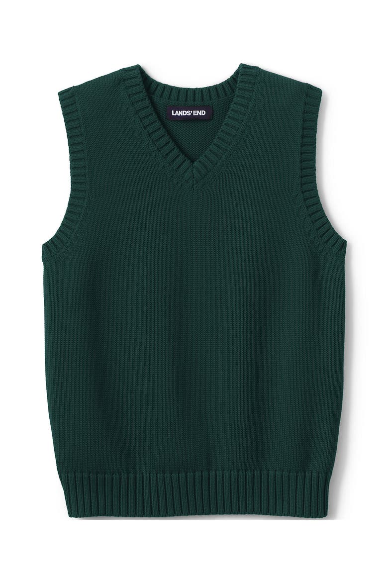 School Uniform Kids Cotton Modal Sweater Vest, Alternate, color, Evergreen