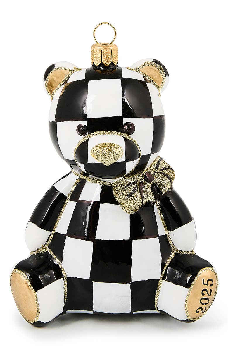MACKENZIE CHILDS 2025 Bear Glass Ornament, Main, color, 