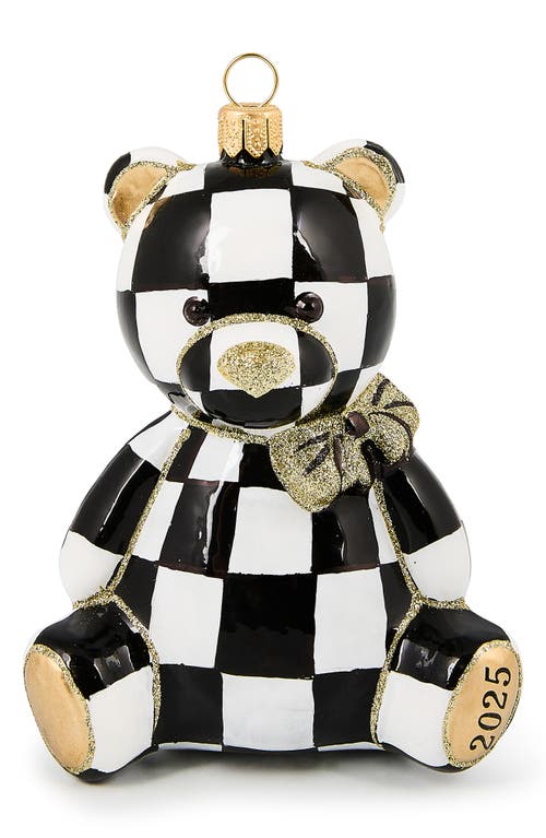 Mackenzie-childs Mackenzie Childs 2025 Bear Glass Ornament In Black