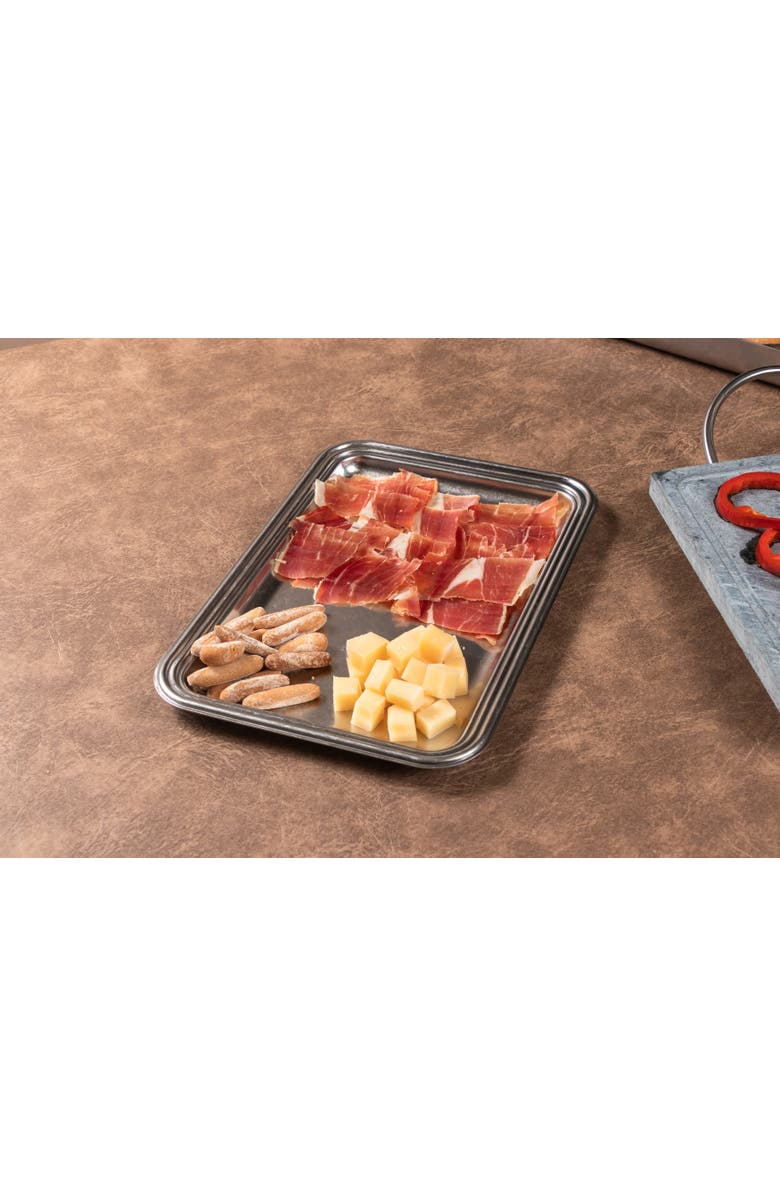 Mepra Palace Rectangular Serving Tray, Alternate, color, Silver