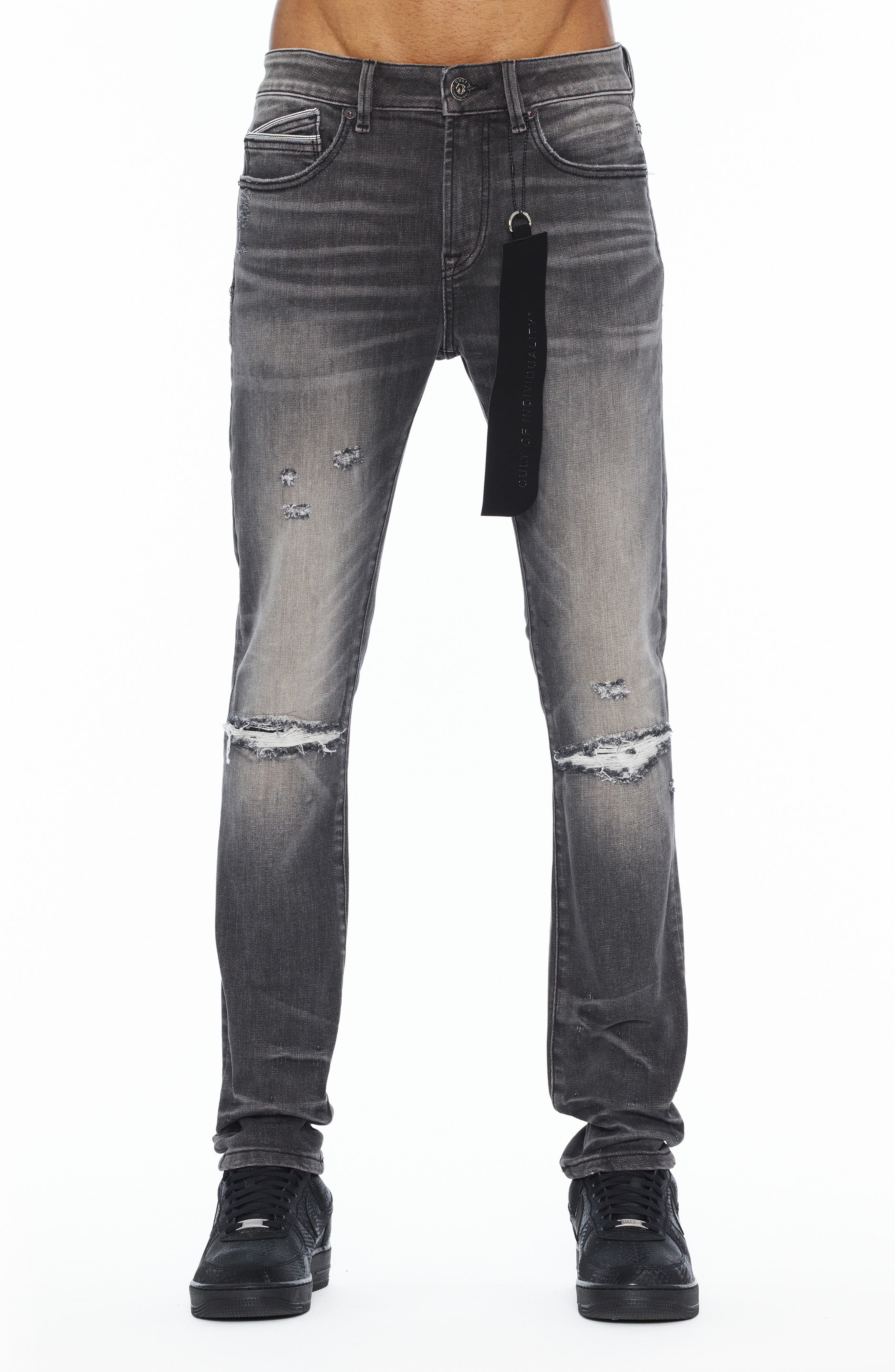 Cult of Individuality Punk Ripped Mid Rise Super Skinny Jeans (Men ...