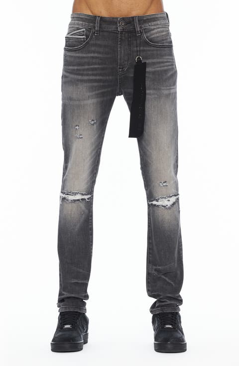 Punk Ripped Mid Rise Super Skinny Jeans