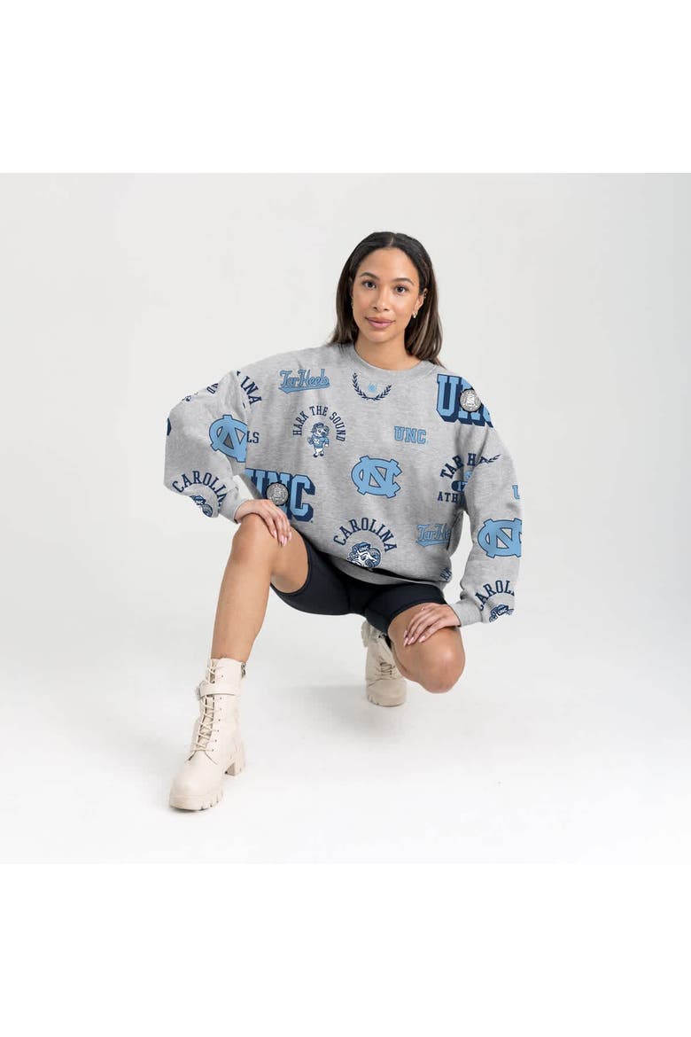 Women's Gameday Couture Gray North Carolina Tar Heels Always on Repeat Fleece Sweatshirt, Alternate, color, Gray