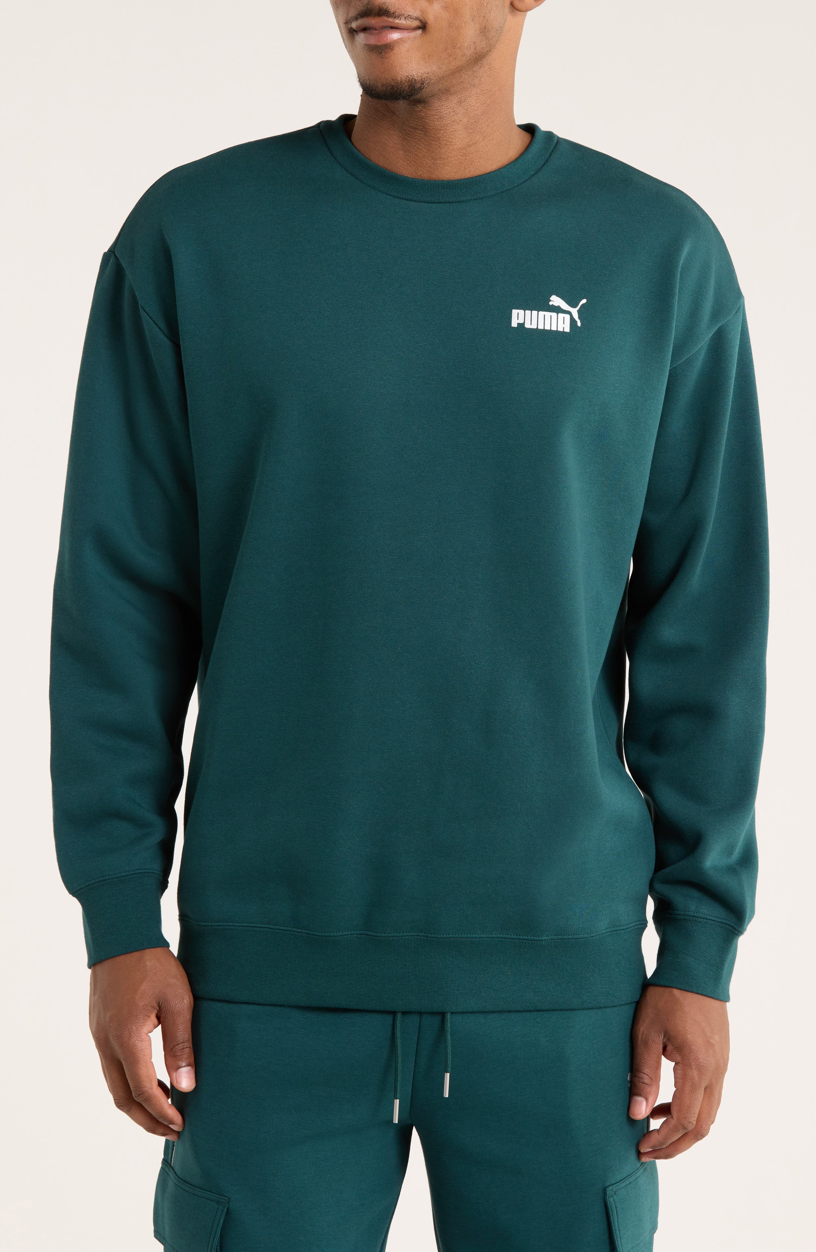 PUMA Maximal Metallic Logo Relaxed Fit Sweatshirt