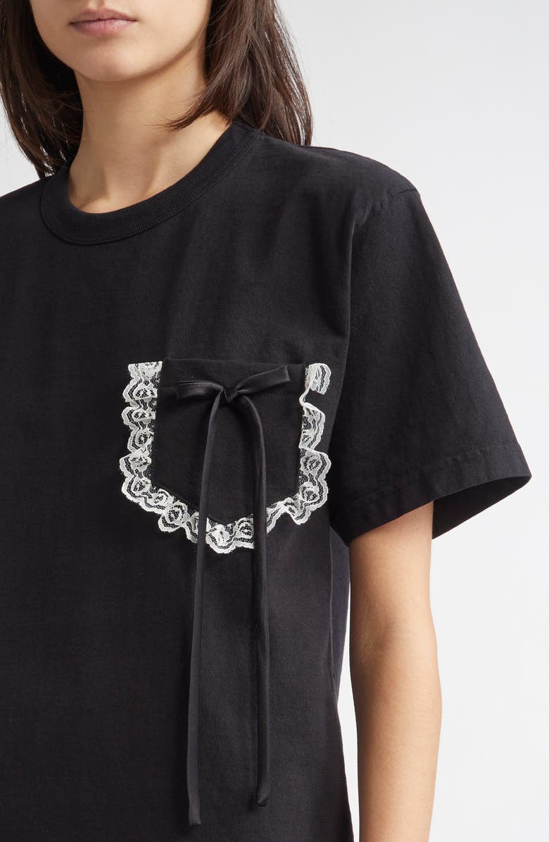 Tanner Fletcher Gender Inclusive Stuart Lace Pocket T-Shirt, Alternate, color, Black