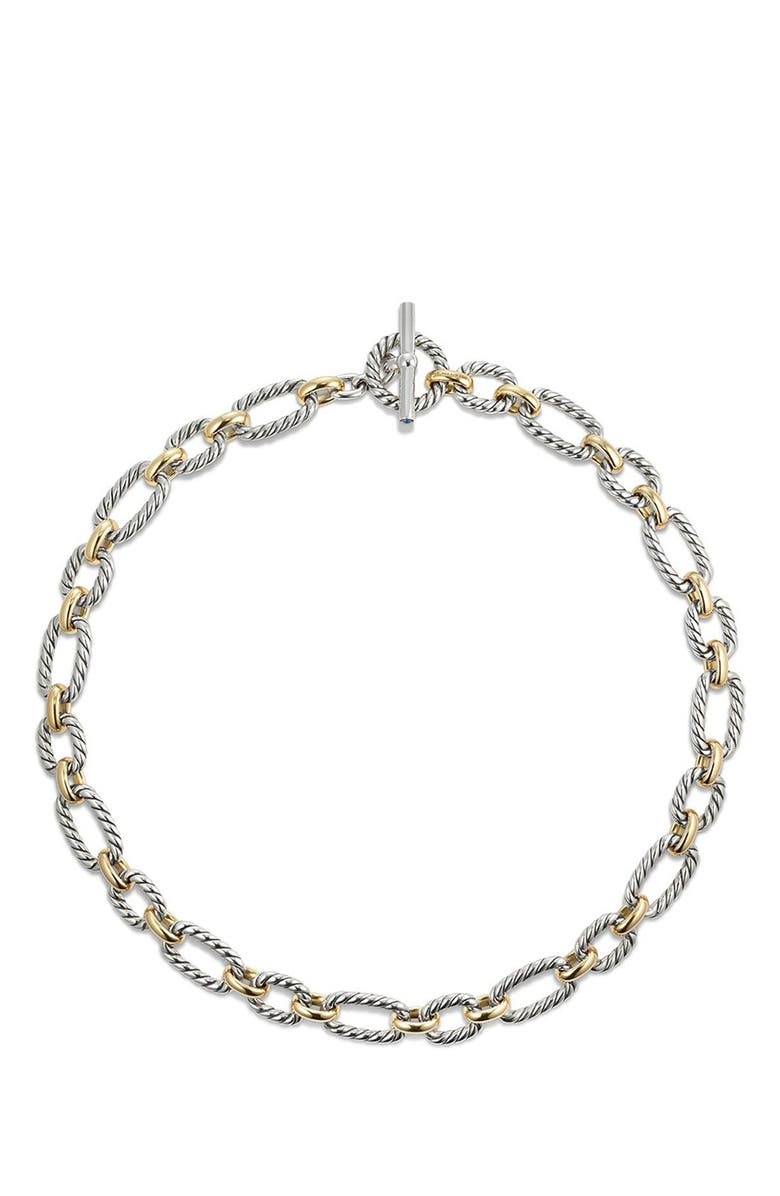 David Yurman Cushion Link Necklace with Blue Sapphires, Alternate, color, 