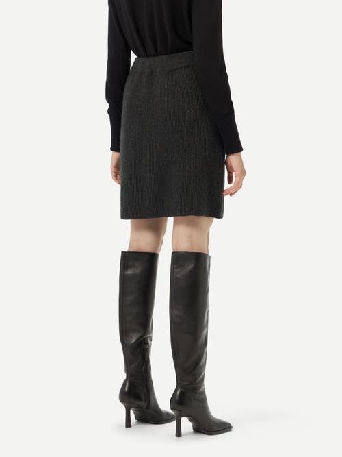 Gobi Mongolian Cashmere Cashmere Mini Skirt In Dim Gray
