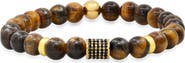 STEELTIME Men's Agate Beaded Bracelet