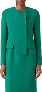 Akris Hemilio Polygon Virgin Wool Crepe Jacket