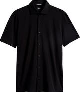 BOSS Roan Knit Short Sleeve Button-Up