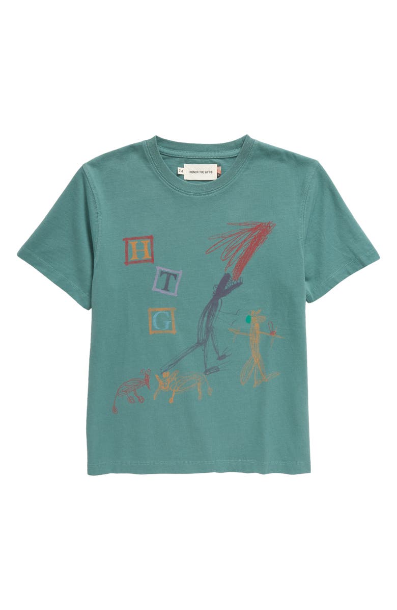 HONOR THE GIFT Kids' T-Rex Cotton Graphic T-Shirt, Main, color, 