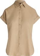 Lauren Ralph Lauren Short Sleeve Linen Button-Up Shirt