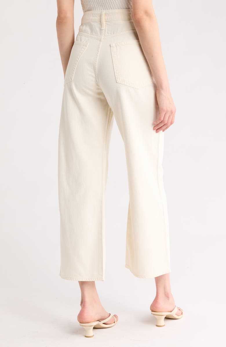rag & bone Lori Wide Leg Crop Pants, Alternate, color, Ecru