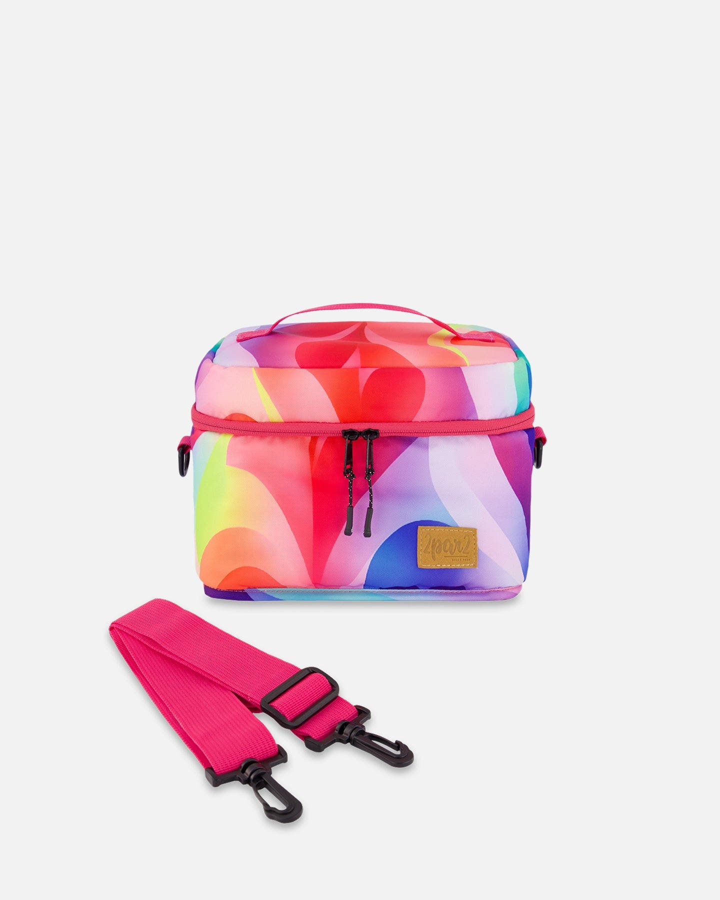 Deux par Deux Girl's Lunch Box Printed Rainbow Heart, Main, color, 