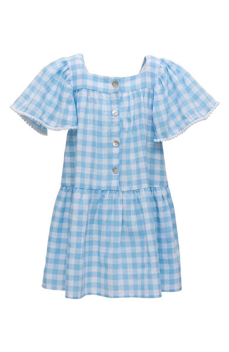 Snapper Rock Kids' Cornflower Gingham Beach Dress, Alternate, color, Blue