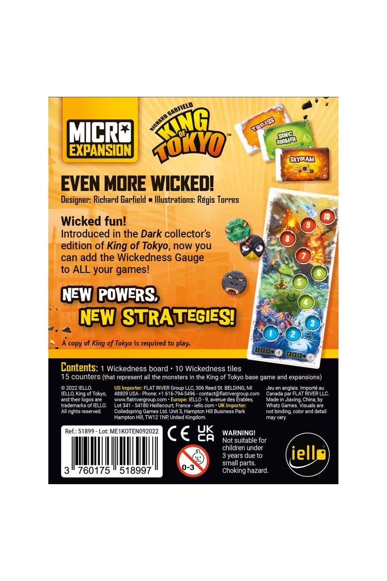 King Of Tokyo Micro Expansion Wickedness Gauge! Iello Games, Ages 10+, Alternate, color, Multicolored