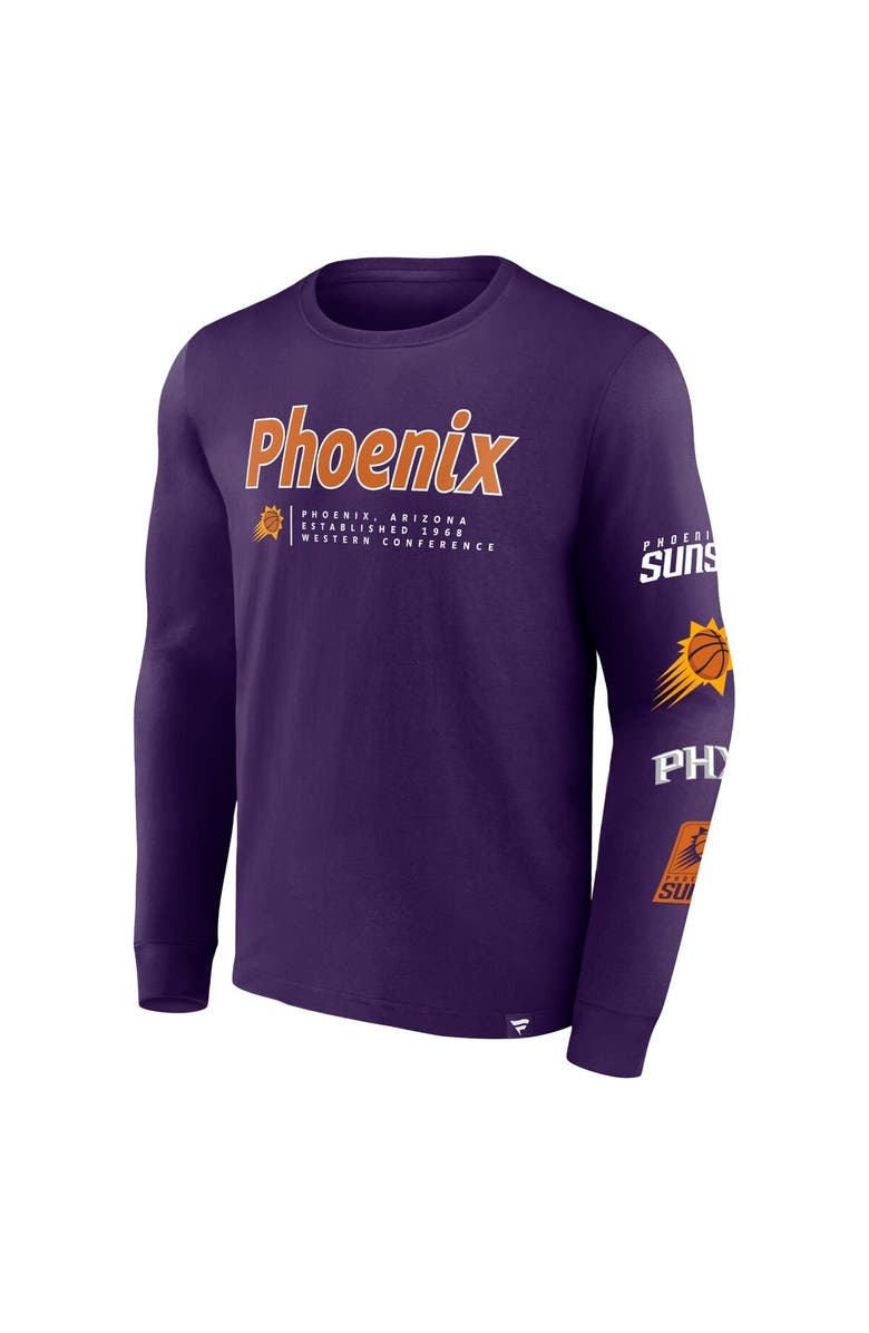 FANATICS Men's Fanatics Branded Purple Phoenix Suns Baseline Long Sleeve T-Shirt, Alternate, color, Purple