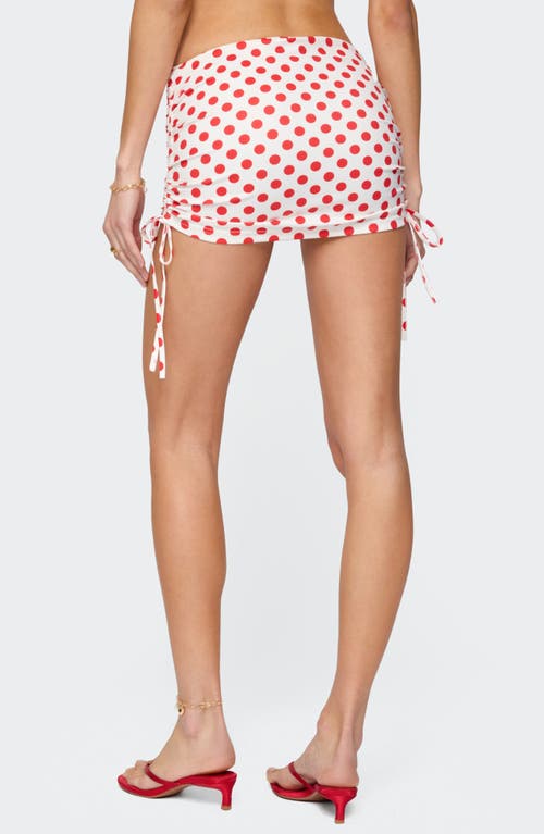 EDIKTED EDIKTED ZOE DOT DRAWSTRING MINISKIRT