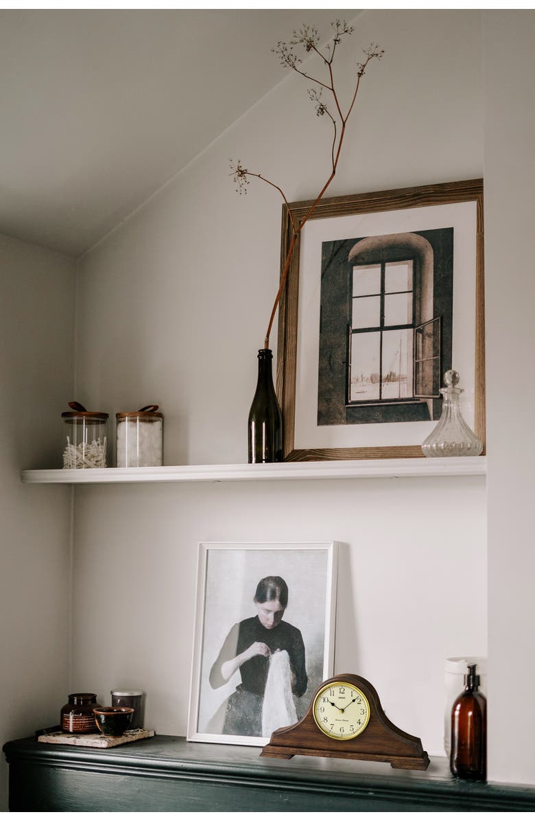 Seiko Ria Mantel Clock, Alternate, color, Brown