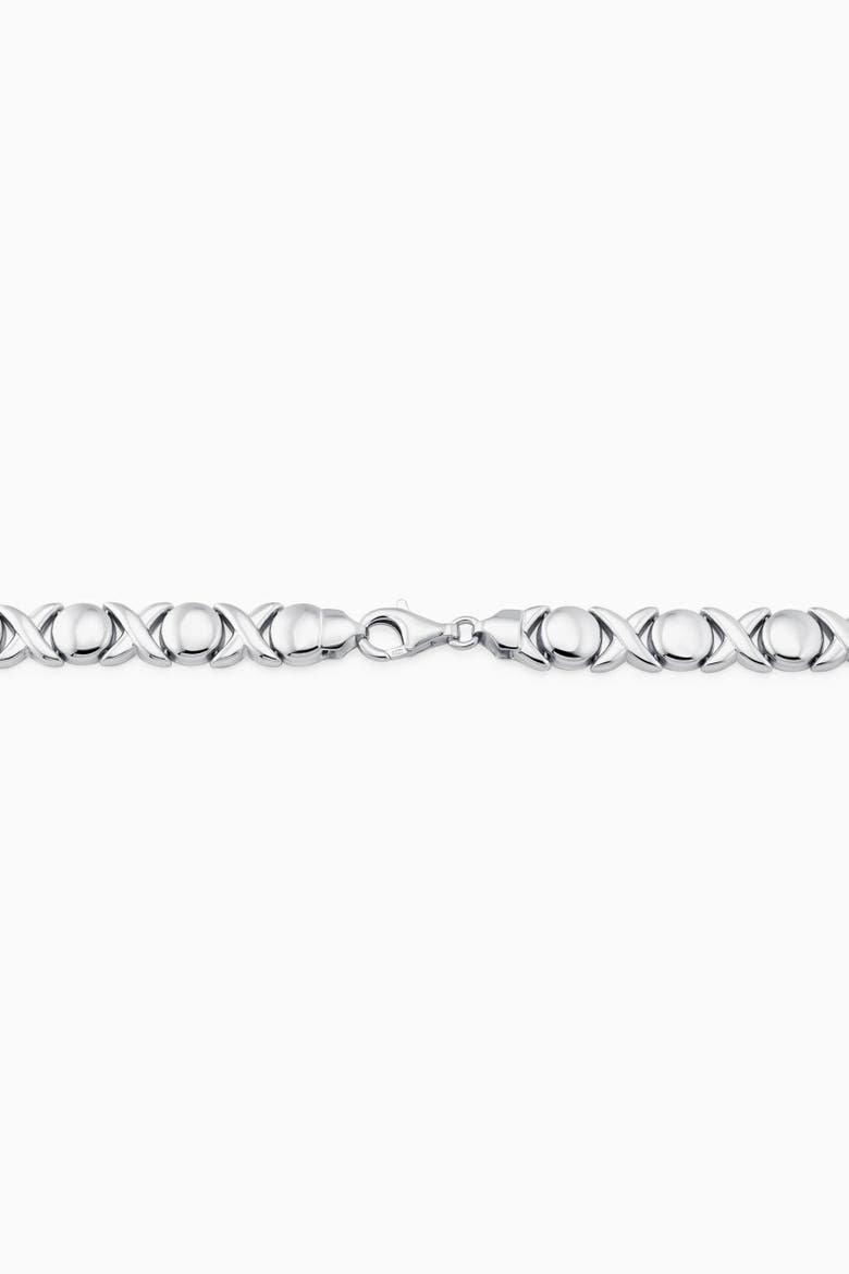 Sterling Silver Hugs And Kisses Necklace, Alternate, color, Sterling Silver